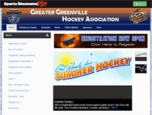 Tablet Screenshot of greenvillehockey.com